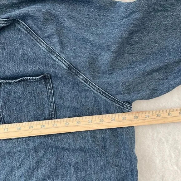 Torrid Feel The Fit Womens Blue Long Sleeve Pocket Denim Chore Jacket Size US 3X - Picture 6 of 8